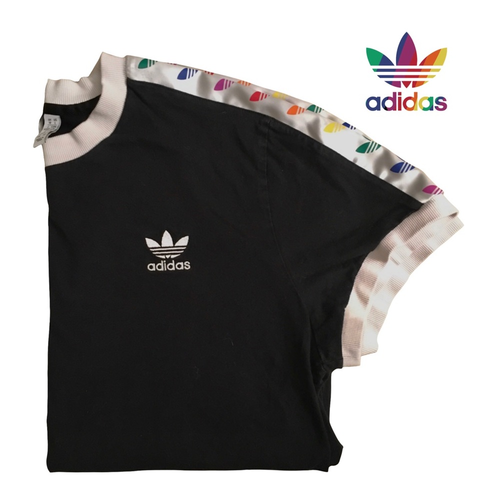 RARERainbow Adidas Trefoil T Shirt LGBTQ Gay Pride